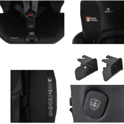 Cangaroo Kindersitz i-Size Castor (40-150cm) Gruppe 0/1/2/3 Isofix, Kopfschutz grau