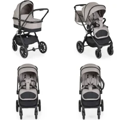 Cangaroo Kombikinderwagen 3 in 1 Christiano Babywanne Babyschale klappbar Tasche beige