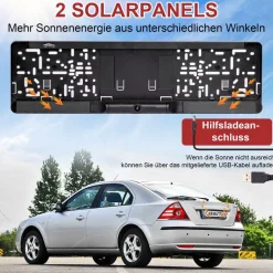 CARMATRIX DUO HD Solar Funk Rückfahrkamera mit 5