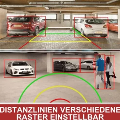 CARMATRIX Funk WLAN Solar Rückfahrkamera mit Magnet KI Personenerkennung mit APP