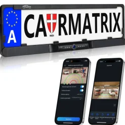 CARMATRIX Solar Auto WLAN Rückfahrkamera KI Personenerkennung