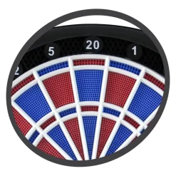 CARROMCO ELEKTRONIK DARTBOARD STRIKER-401, MIT ADAPTER, 2-LOCH ABSTAND