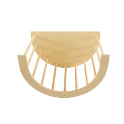 Chipolino Holz-Kletterbogen 4 in 1 Wippe, Spieltunnel, Kletterleiter, Ruhezone braun