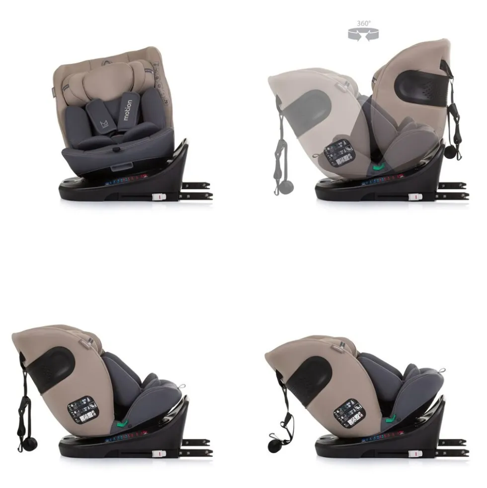 Chipolino i-Size Kindersitz Motion (40 - 150 cm) Isofix 360° drehbar verstellbar beige