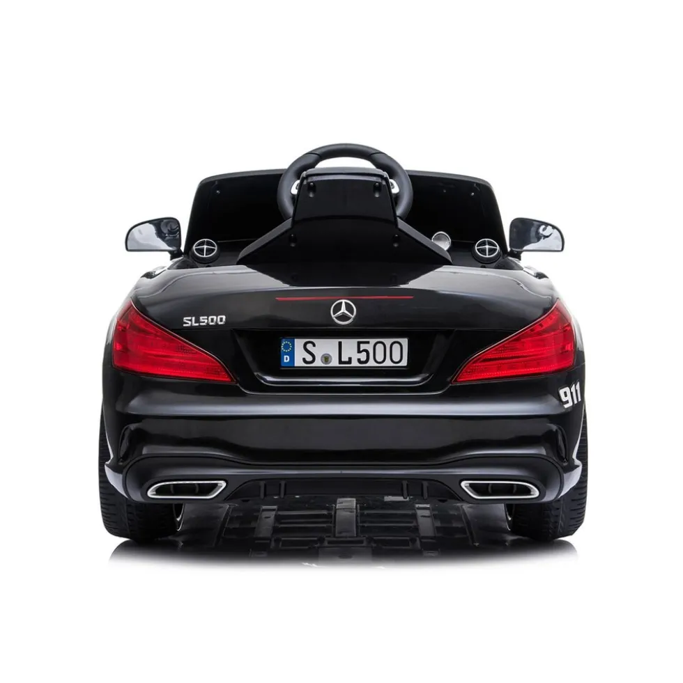 Chipolino Kinder Elektroauto Polizei Mercedes SL500 LED Bluetooth Fernbedienung schwarz