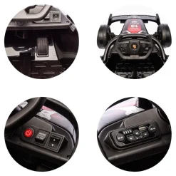 Chipolino Kinder Elektroauto Rennwagen Formel E Porsche Fernbedienung Hupe Musik schwarz