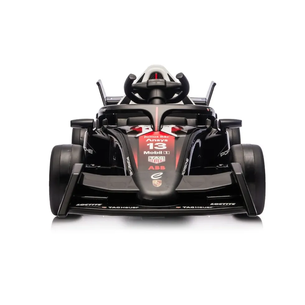 Chipolino Kinder Elektroauto Rennwagen Formel E Porsche Fernbedienung Hupe Musik schwarz