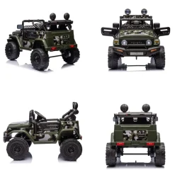 Chipolino Kinderelektroauto SUV Toyota FJ Cruiser EVA-Reifen Musik LED-Lichter grün