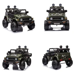 Chipolino Kinderelektroauto SUV Toyota FJ Cruiser EVA-Reifen Musik LED-Lichter grün