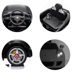 Chipolino Kinderelektroauto Porsche Carrera GT Fernbedienung Bluetooth 2 Motoren schwarz