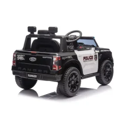 Chipolino Kinder Elektroauto Ford Police Bluetooth, Fernbedienung, Gurt, MP3 schwarz