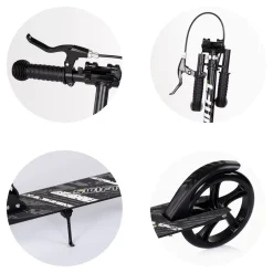 Chipolino Kinderroller Swift klappbar Anti-Rutsch-Griffe Hinterradbremse ABEC-7 schwarz