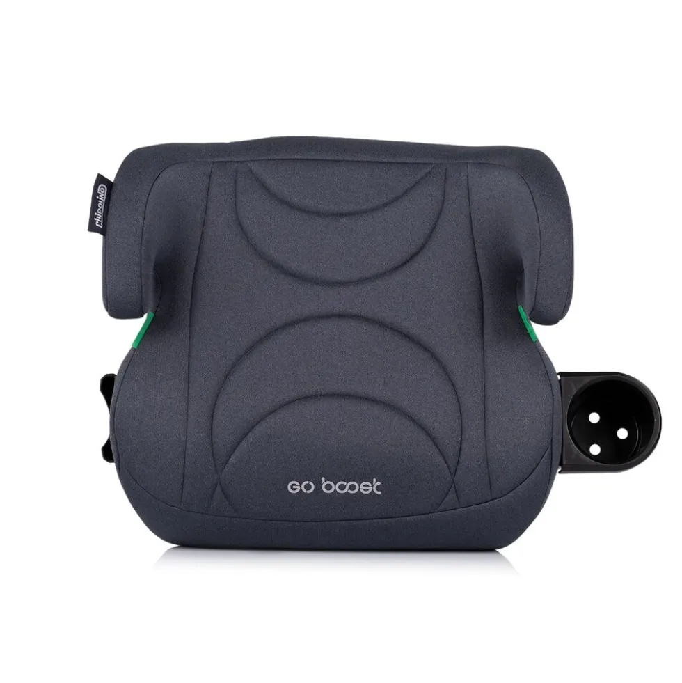 Chipolino Kindersitzerhöhung Go Boost i-Size (125-150cm) Getränkehalter waschbar dunkelgrau