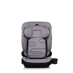 Chipolino Kindersitz Patrol i-Size Isofix (100-150cm) Kopfstütze Getränkehalter grau