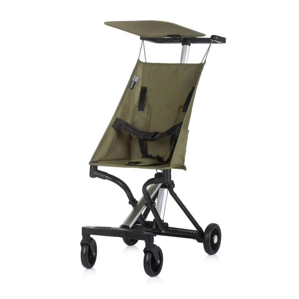 Chipolino Kinderwagen, Buggy Unique Aluminiumrahmen faltbar 3-Punkt-Gurt Tasche grün