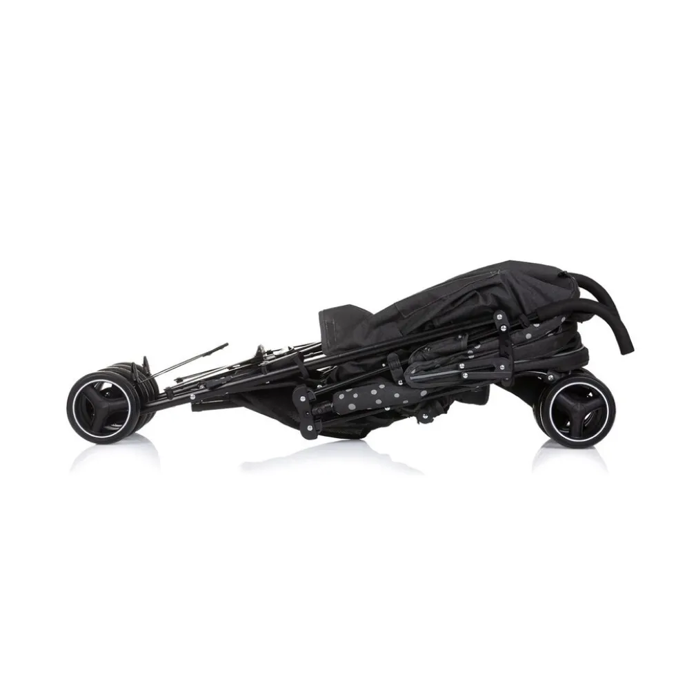 Chipolino Kinderwagen Milano Buggy bis 22 kg, Rückenlehne verstellbar, faltbar schwarz