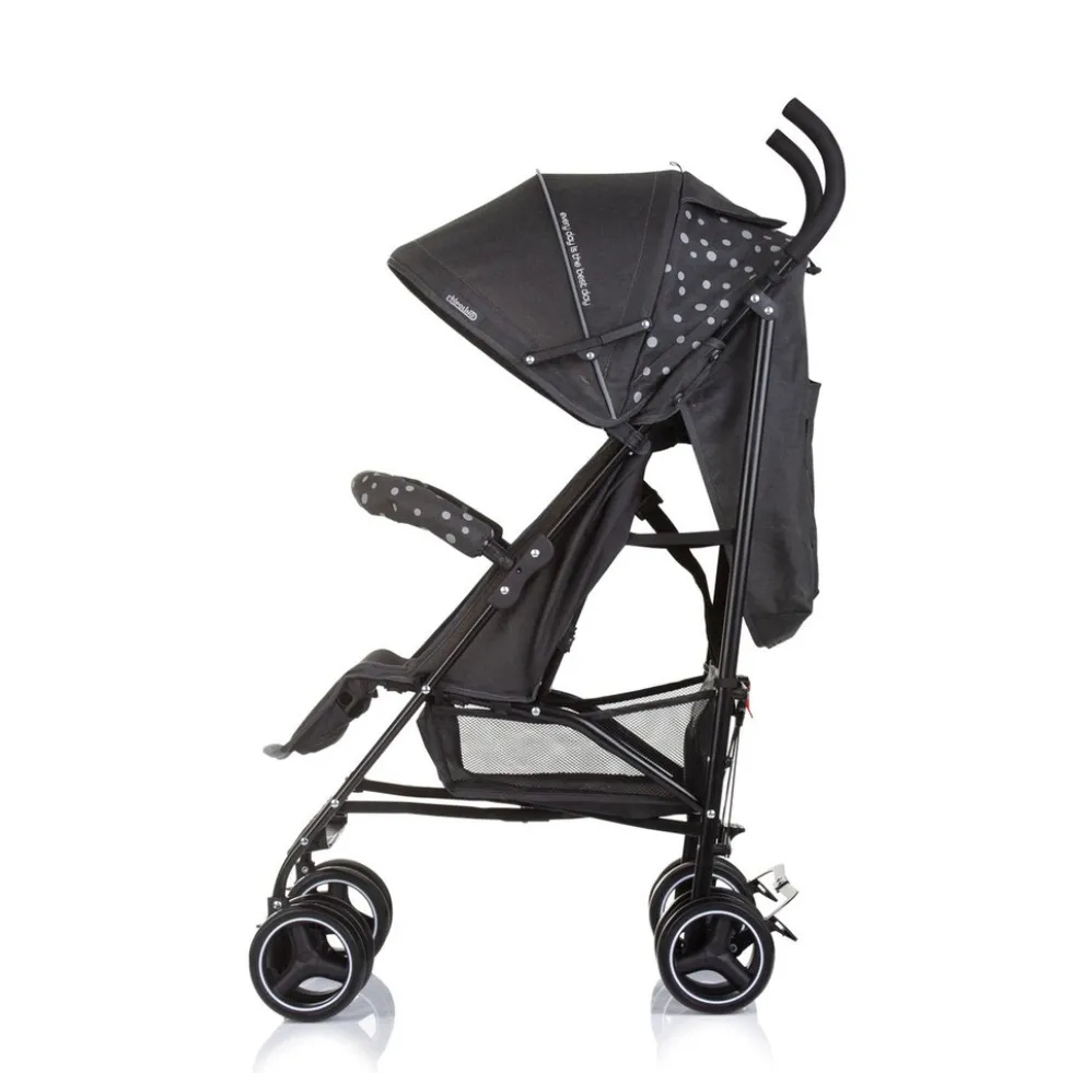 Chipolino Kinderwagen Milano Buggy bis 22 kg, Rückenlehne verstellbar, faltbar schwarz
