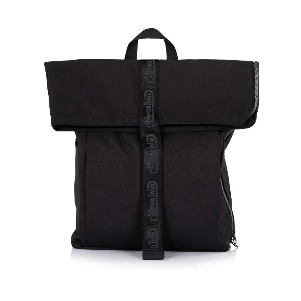 Chipolino Kinderwagen-Rucksack Wickelauflage Thermotasche Reißverschluss Griff schwarz