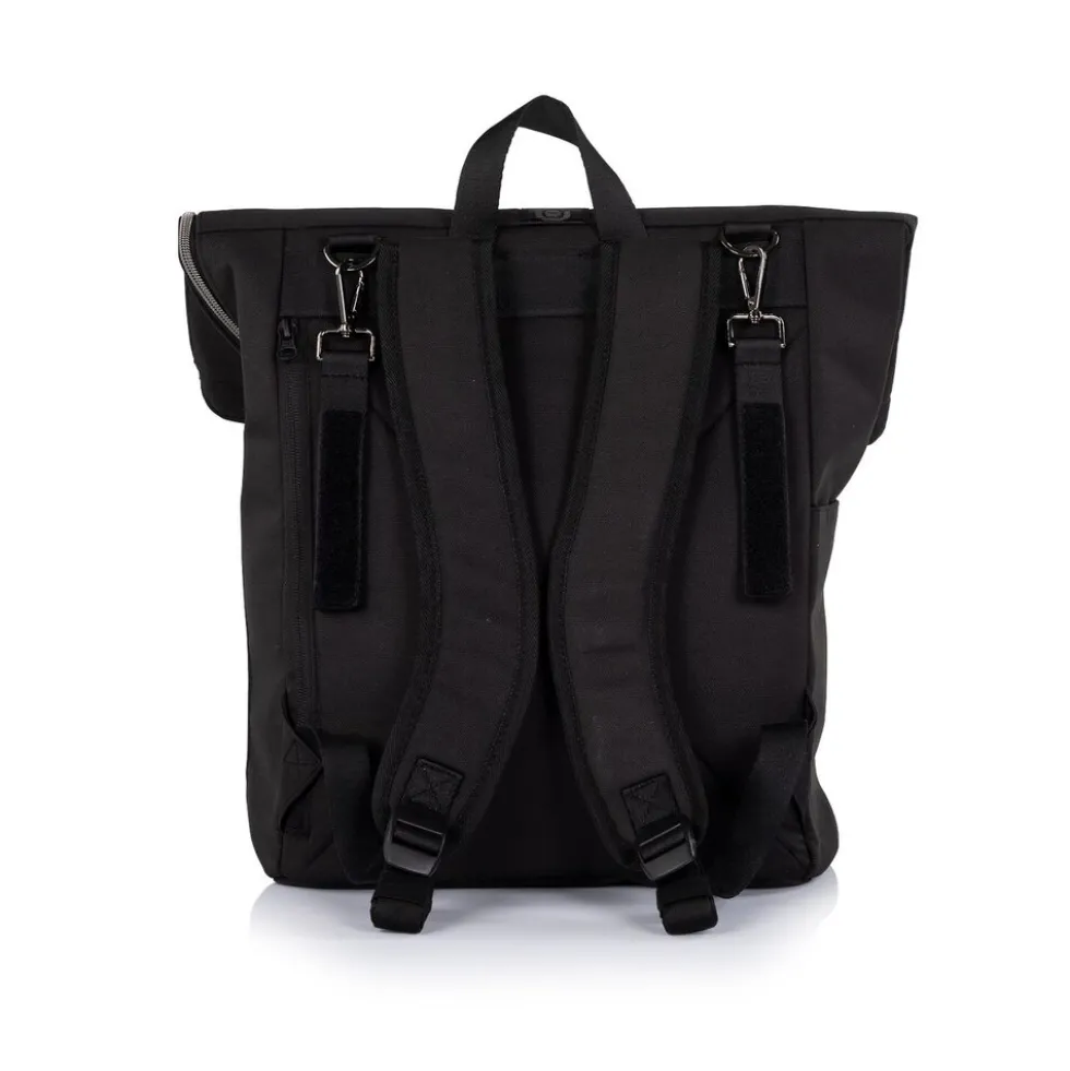 Chipolino Kinderwagen-Rucksack Wickelauflage Thermotasche Reißverschluss Griff schwarz