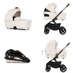 Chipolino Kombikinderwagen Winner 2 in 1 Babywanne klappbar Fußabdeckung Korb beige