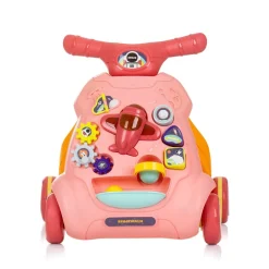 Chipolino Lauflernwagen Plane Musik, Bälle, mit unterschiedlichen Spielzeugen rosa
