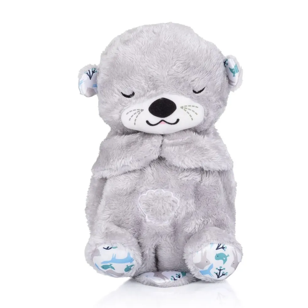 Chipolino Musik Plüschtier Otter, Lichter, Musikspielzeug, Geräusche, Melodien grau