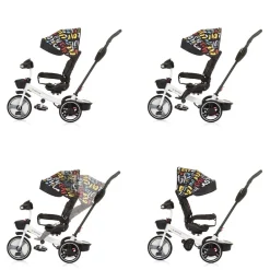 Chipolino Tricycle Dreirad Be Active 2 in 1 Sitz drehbar Musik Licht drehbar bunt