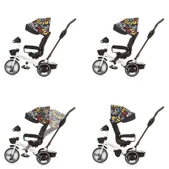 Chipolino Tricycle Dreirad Be Active 2 in 1 Sitz drehbar Musik Licht drehbar bunt