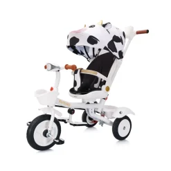 Chipolino Tricycle Futuro 2 in 1 faltbar, Becherhalter, Musik, Licht, PU-Räder schwarz weiß