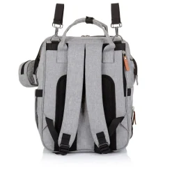 Chipolino Wickeltasche, Kinderwagen Rucksack Reißverschluss Schnullertasche hellgrau