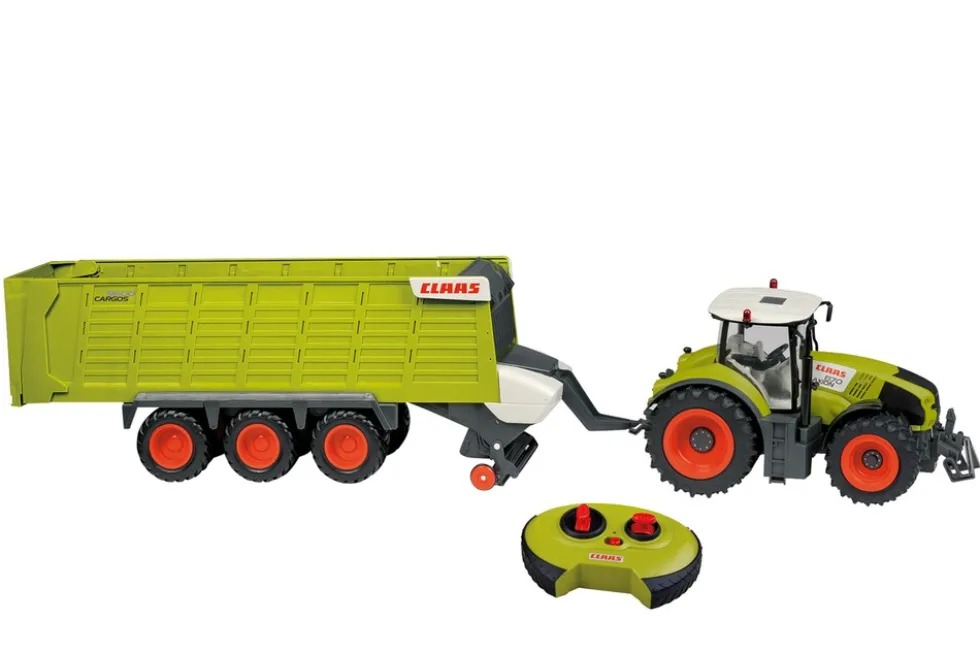 Claas ferngesteuerter Traktor Axion 870 + Anhänger Cargos 9600 (Maßstab 1:16) Trecker Trekker