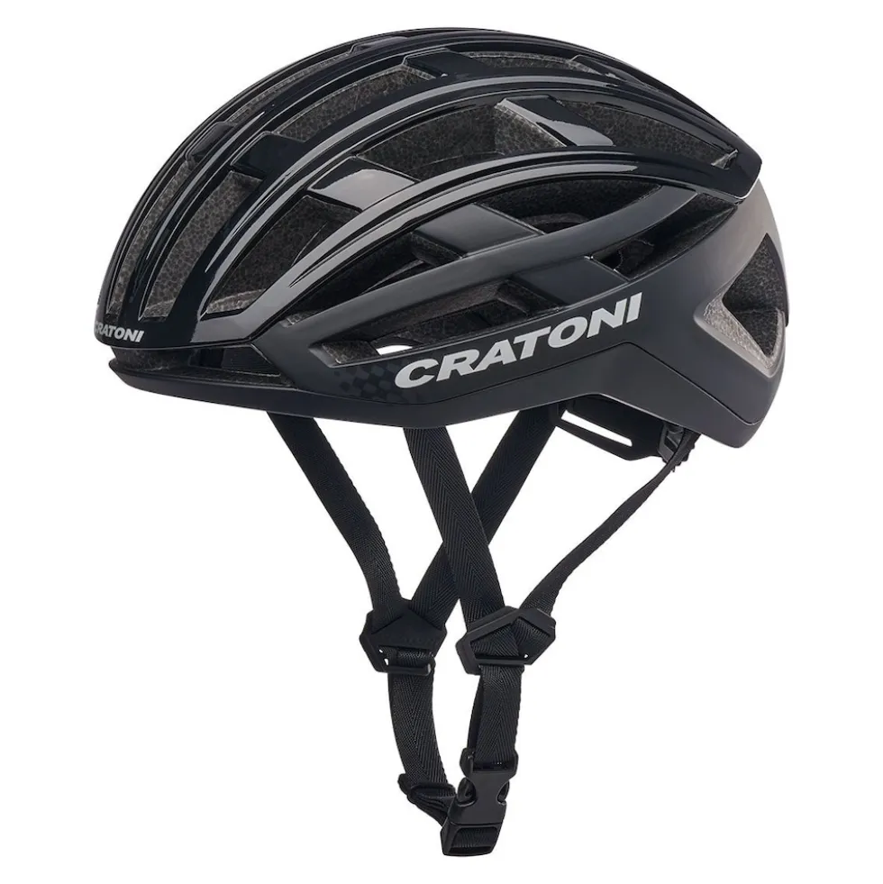 CRATONI Rennrad-/ Gravel Fahrradhelm C-AirLite, black glossy