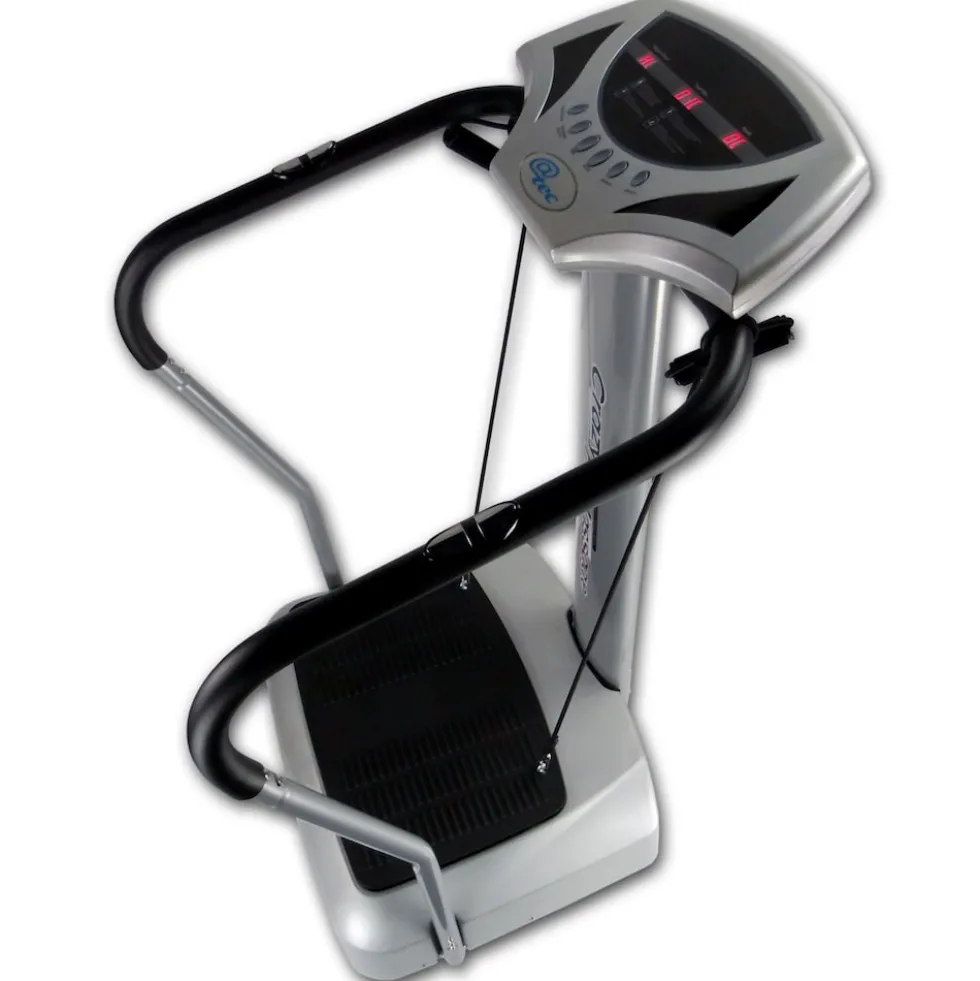 Crazy Fit Massage Fitness Vibrationsplatte inkl. Bänder Silber