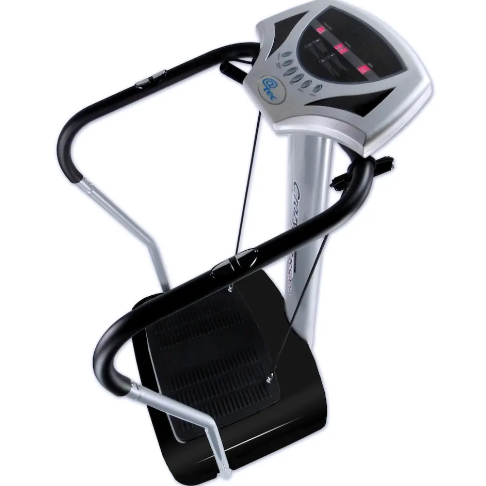 Crazy Fit Massage Fitness Vibrationsplatte inkl. Bänder Silber