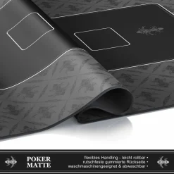 CSL Pokermatte XL Tischauflage für Poker 90 x 40cm / Kartenspiel Matte /Pokertisch Auflage