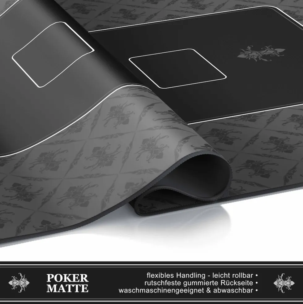 CSL XXL Pokermatte Tischauflage für Poker Kartenspiel Matte/ 100 x 60 cm /Pokertisch Auflage