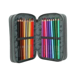 Depesche 3-Fach Federtasche BITE inkl. Stifte Dino World 20 x 13 x 7,5 cm