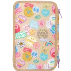 Depesche 3-Fach Federtasche GIRL POWER inkl. Stifte TOPModel 7,5 x 13 x 20 cm