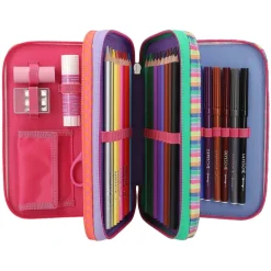 Depesche 3-Fach Federtasche mit Stifte TOPModel 20,5 x 14,3 cm