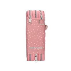 Depesche 3-Fach Federtasche mit Affen-Applikation JUICY inkl. Stifte TOPModel 7,5 x 13 x 20 cm