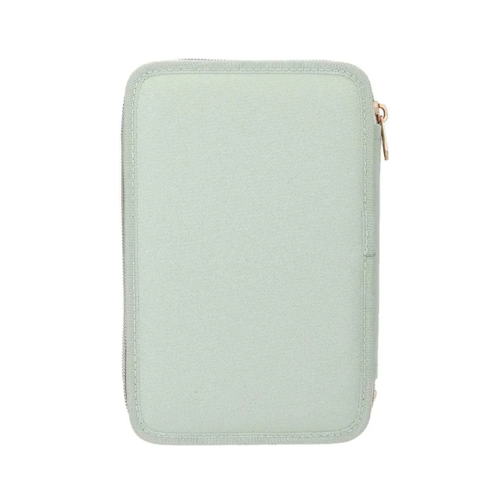 Depesche 3-Fach Federtasche mit Stickerei SUMMER FEELING inkl. Stifte TOPModel 7,5 x 13 x 20 cm