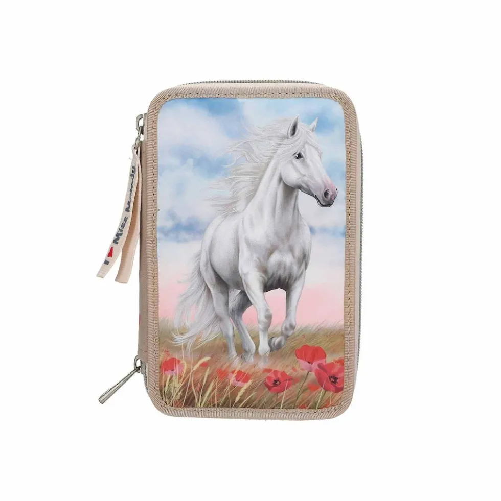 Depesche 3-Fach Federtasche Poppy Sand Miss Melody 20 x 13 x 7,5 cm