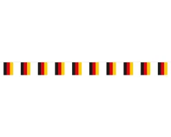 Deutschland Fahnenkette Banner 2,7m Schwarz Rot Gold EM WM Deko Fussball Fußball