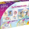 Disney Supermaxi 2 x 12 Princess Puzzle für Kinder, Mehrfarbig