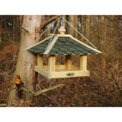 dobar Futterhaus mit grünen Bitumenschindeln inkl. Kette