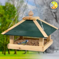 dobar Vogelfutterhaus aus Holz mit Kette