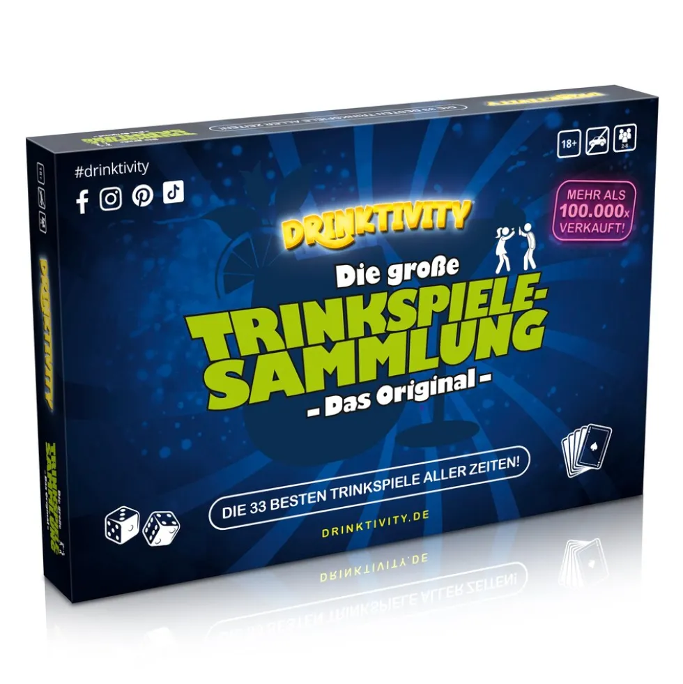 Drinktivity - Die große Trinkspielesammlung (DE) Partyspiele Erwachsene 33 Spiele Party Box
