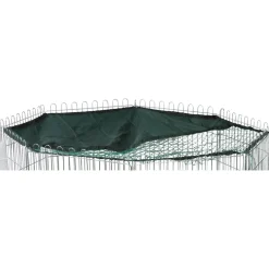 8-eckiges Nylon-Schutznetz für Kleintier-Freigehege, 135 x 135 cm Abdeckung mit Sonnenschutz, grün