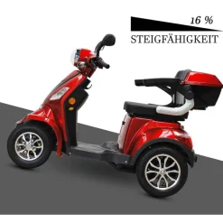 ECO ENGEL 510, Elektromobil 25 km/h mit 20 Ah Li-Io Akku herausnehmbar, Rot