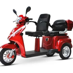 ECO ENGEL 503, Zweisitzer Elektroroller / Seniorenmobil, 25 km/h mit 20 Ah Li-io Akku, Rot